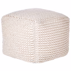 Repose-pieds carré décoratif. Rehaussez l'ambiance de votre maison avec un charme bohémien grâce à notre pouf polyvalent. Tis ...