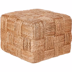 Repose-pieds à damier. Apportez une touche bohème à votre décoration intérieure avec notre charmant pouf. Tissé à la main ave ...