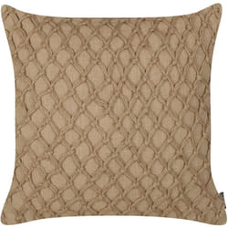 Coussin Décoratif en Jute et Coton Beige Texturé avec Losanges 45 x 45 cm Collomia
