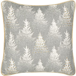 Coussin Décoratif en Coton Gris à Motif d'Arbres de Noël 45 x 45 cm Billbergia