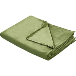 Beliani - Housse de Couette Vert Foncé en Polyester 135 x 200 cm Très Douce Certifié Oeko-Tex Rhea