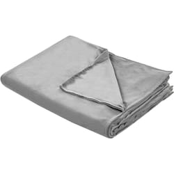Beliani - Housse de Couette Grise en Polyester 120 x 180 cm Très Douce Certifié Oeko-Tex Rhea