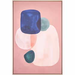 Toile encadrée contemporaine. Ajoutez une touche de couleur à votre intérieur avec ce cadre. L'œuvre présente un motif abstra ...