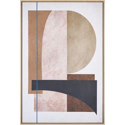 Beliani - Tableau Décoratif Motif Abstrait Multicolore Toile Encadrée 63 x 93 cm en Polyester et mdf Ruffano