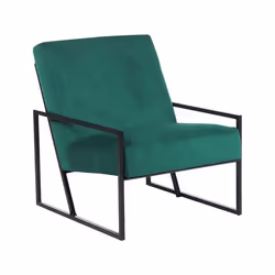 Fauteuil en velours vert DELARY