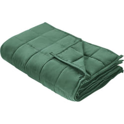 Beliani - Couverture Lestée Rectangulaire 7kg Rembourrage Perles de Verre 120 x 180 cm en Tissu Polyester Matelassé Vert Néréide