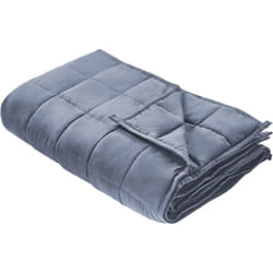 Beliani - Couverture Lestée Rectangulaire 4kg Rembourrage Perles de Verre 100 x 150 cm en Tissu Polyester Matelassé Bleu Néréid