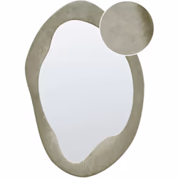 Miroir à suspendre. Ajoutez une touche de charme moderne à votre intérieur avec ce charmant miroir de forme irrégulière. Faci ...