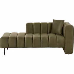 Méridienne moderne avec coussin. Cette chaise longue moderne offre un confort luxueux. Tapissée de velours doux, sa structure ...