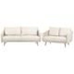 Ensemble de canapés 2 et 3 places en tissu beige MAURA