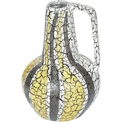 Beliani - Vase Décoratif en Terre Cuite Multicolore Finition Laquée 34 cm Fait Main pour Fleurs Sèches Malakka