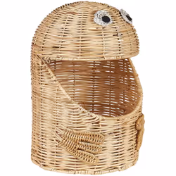 Corbeille en forme de petit monstre. Fabriqué méticuleusement à partir de rotin résistant, notre panier à jouets fantaisiste  ...
