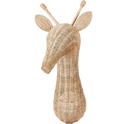 Beliani - Décoration Murale Style Boho Moderne Tête de Girafe Fait à la Main en Rotin Naturel Bananec