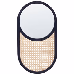 Miroir mural suspendu. Adoptez l'allure d'un style naturel avec ce captivant miroir mural fait main, méticuleusement fabriqué ...