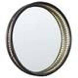 Miroir mural rond en rotin noir d 60 cm DAKSA