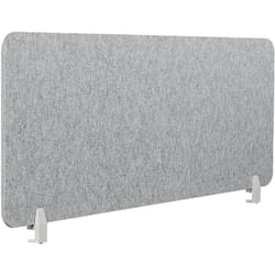 Beliani - Panneau Séparateur de Bureau Acoustique et Visuel 160 x 50 cm en Polyester et Matériau Synthétique Gris Foncé Split