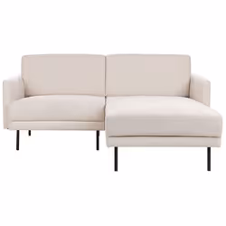 Canapé dangle 2 places à gauche en tissu beige BREDA