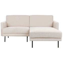 Canapé dangle 2 places à gauche en tissu beige BREDA