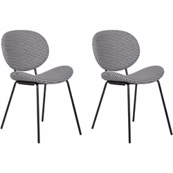 Set de 2 chaises de cuisine. Ajoutez du style et du confort à votre salle à manger avec ces chaises de repas rétro. Fabriquée ...