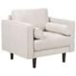 Fauteuil en tissu beige NURMO