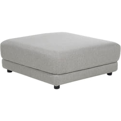 Beliani - Ottoman pour Canapé Tabouret Assise Repose Pieds Carré en Polyester Rembourré Gris Clair