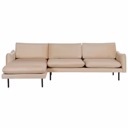 Canapé dangle droit 4 places en velours beige VINTERBRO
