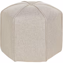 Repose-pieds glamour. Laissez-vous séduire par le confort de ce pouf rembourré en lin, un complément parfait pour votre salon ...