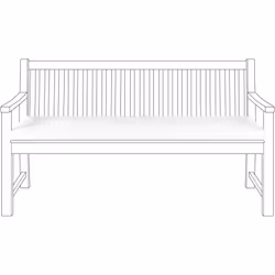 Coussin d'assise pour banc. Relookez votre banc de jardin et augmentez le confort d'assise avec ce coussin classique. Fabriqu ...