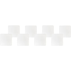 Lot de 8 Coussins pour Chaise de Jardin en Tissu Polyester Blanc 46 x 46 cm Rembourrés Sassari