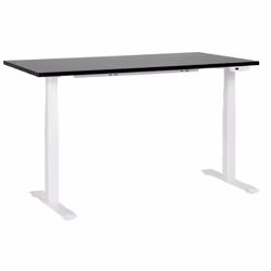 Bureau électrique à hauteur réglable 160 x 72 cm noir et blanc DESTINES
