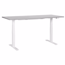 Bureau électrique à hauteur réglable 180 x 72 cm gris et blanc DESTINES