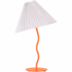 Lampe de table moderne avec abat-jour plissé. Ajoutez une touche de modernité à votre intérieur avec cette lampe de table élé ...