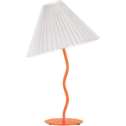Beliani - Lampe de Table en Métal Orange et Synthétique Pied Sinueux Abat-Jour Plissé 48 cm de Chevet Alwero