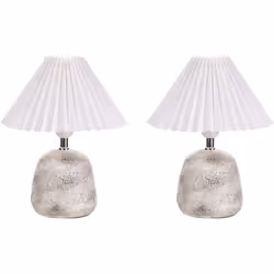 Lampes de chevet. Ce lot de 2 lampes de table en céramique est parfait pour créer une ambiance intime et chaleureuse à la mai ...