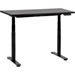 Beliani - Bureau Électrique Hauteur Réglable Design Moderne Pieds Ronds 120 x 72 cm Plateau et Cadre Acier Noir destinas