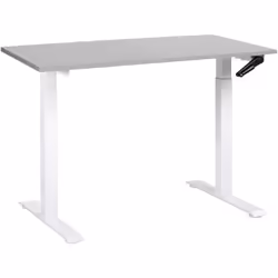 Bureau assis-debout à hauteur ajustable. Aménagez votre lieu de travail selon vos besoins grâce à cette table de bureau régla ...