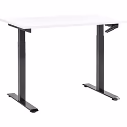 Bureau assis-debout à hauteur ajustable. Aménagez votre lieu de travail selon vos besoins grâce à cette table de bureau régla ...