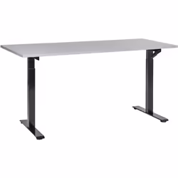 Bureau assis-debout à hauteur ajustable. Aménagez votre lieu de travail selon vos besoins grâce à cette table de bureau régla ...