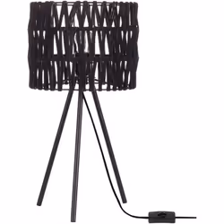 Lampe de table moderne avec abat-jour en tissu et pied tripode. Cette lampe de table est une combinaison parfaite de charme r ...