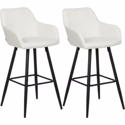 Set de 2 tabourets de comptoir moderne. Améliorez votre espace de bar avec nos chaises de comptoir rembourrées, équipées de r ...