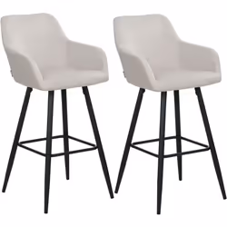Set de 2 tabourets de comptoir moderne. Améliorez votre espace de bar avec nos chaises de comptoir rembourrées, équipées de r ...