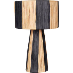 Beliani - Lampe à poser Boho Raphia Noir et Beige Welmel