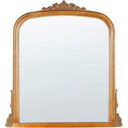 Miroir Mural Glamour Vintage Métal 75 x 78 cm Doré Sussey