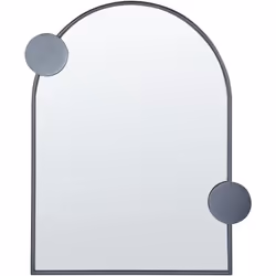 Miroir Mural Décoratif Noir. Conçu avec un cadre arqué, ce miroir mural apportera une touche de modernité à votre intérieur. ...