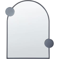 Miroir Mural Glamour Métal 69 x 80 cm Noir Aulon