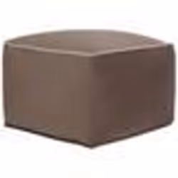 Pouf en velours marron DAREYN