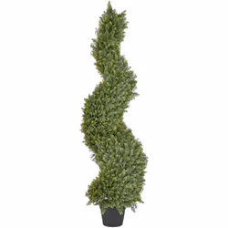 Plante artificielle décorative avec pot cyprès. Améliorez votre environnement avec cet arbre en spirale en cyprès synthétique ...