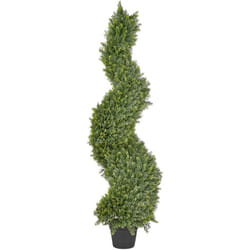 Beliani - Plante Artificielle Cyprès en Pot 126 cm Décoration Intérieur et Extérieur Cypress Spiral Tree
