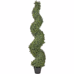 Plante artificielle décorative avec pot. Rehaussez votre environnement avec cet arbre artificiel en spirale, un mélange parfa ...