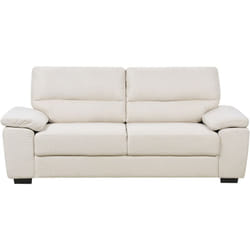 Beliani - Canapé 3 Places en Tissu Moderne Minimaliste Beige Clair Vogar